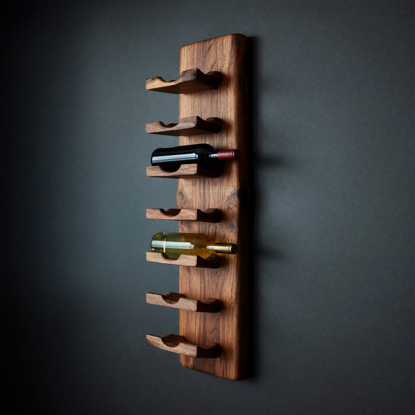 Solid Wood Wine Rack Vertical Wall Mounted Dining Home Bar