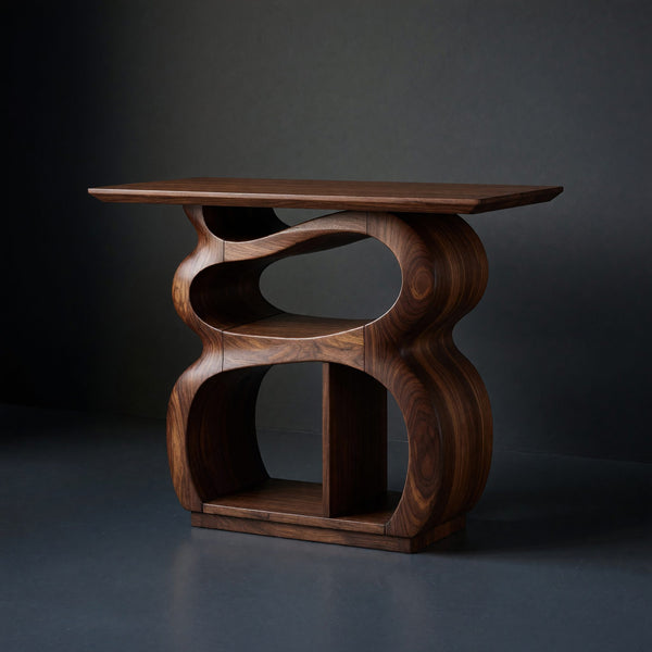 Solid Wood Record Player Stand Mid Century Turntable With Drawer Storage
