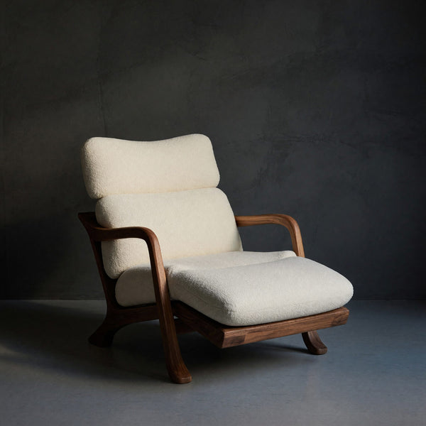 Solid Wood Chair Mid Century Lounge Unique Design Living Room