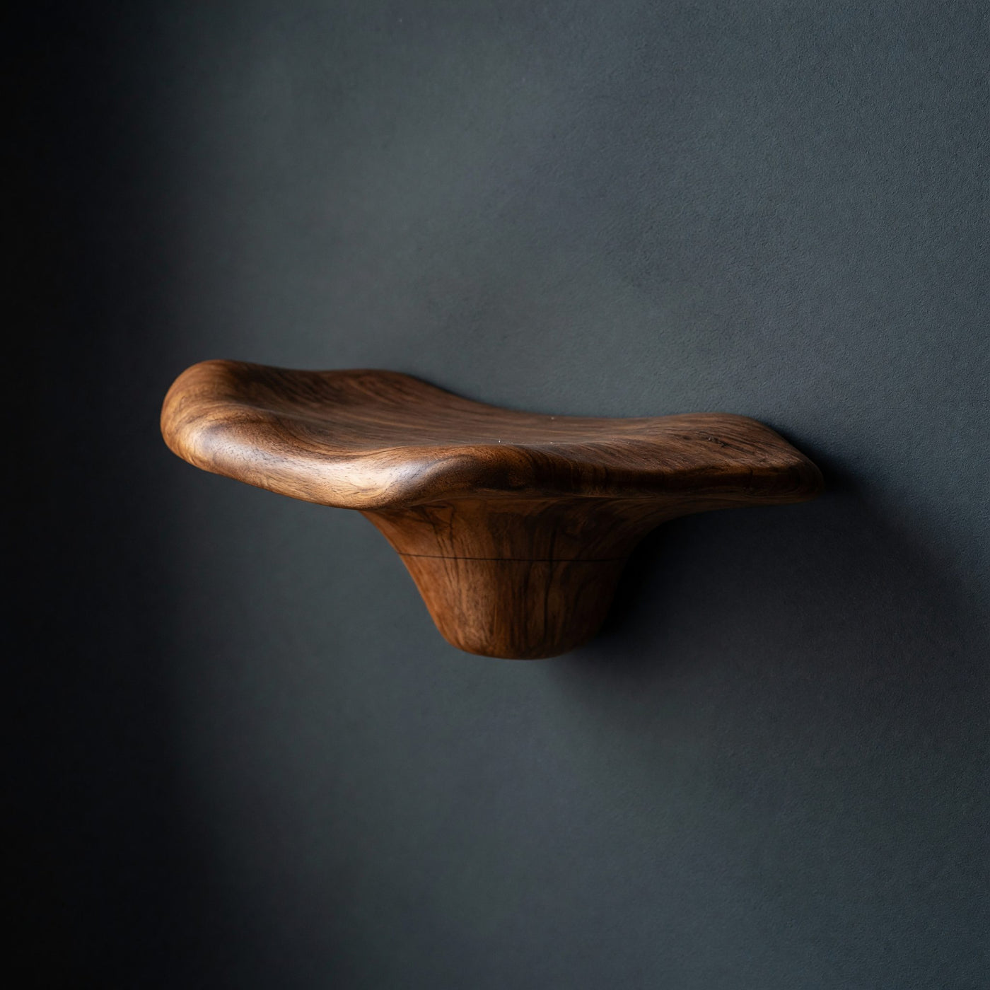 Solid Wood Mushroom Shelf Mid Century Solid Bedroom Wall Storage
