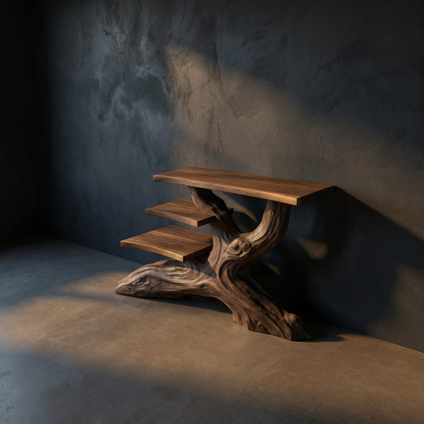 Farmhouse Rustic Black Wood Entryway Table For Hallway