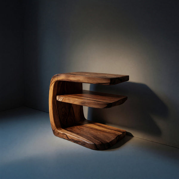 Modern Handcrafted Solid Wood Side Table For Furniture Decor