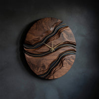Solid Wood Clock Minimalist Artistic Wall Living Room