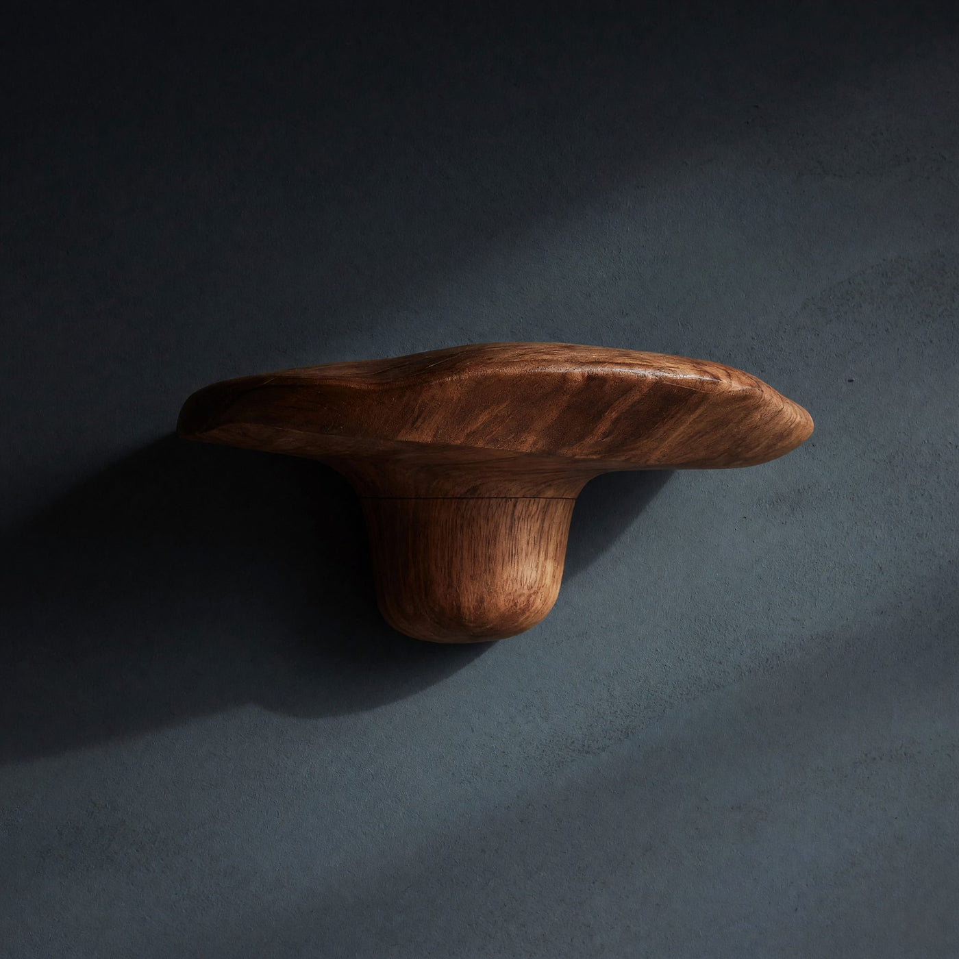 Solid Wood Mushroom Shelf Handcrafted Live Edge Living Room