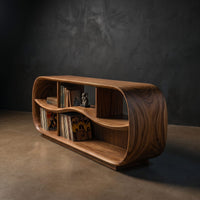 Contemporary Rounded Tv Console For Open Living Space