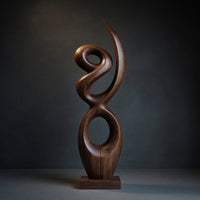 Solid Wood Sculpture Wall Art Handcrafted Abstract Living Room