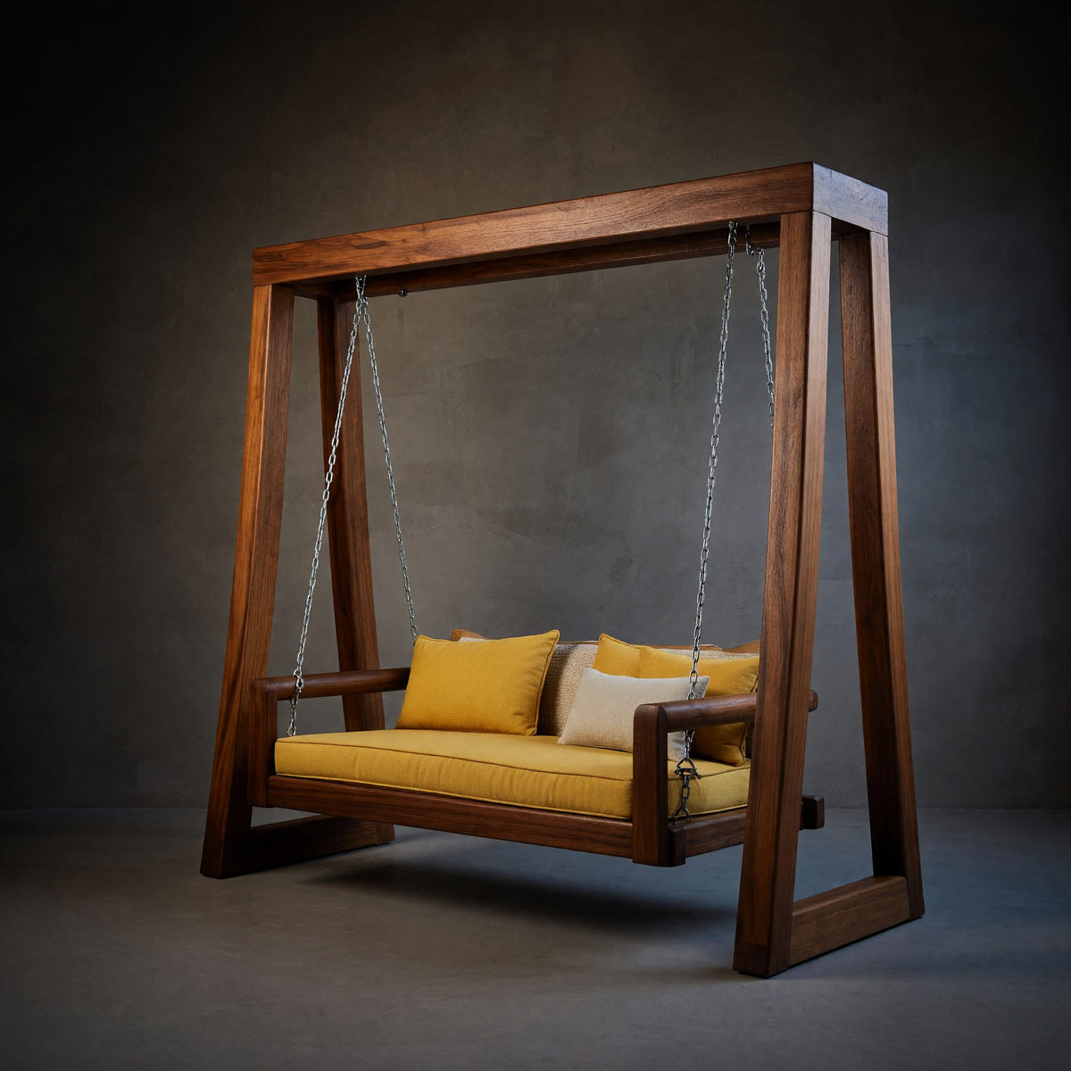 Solid Wood Porch Swing Outdoor Bench Garden Patio Relaxation
