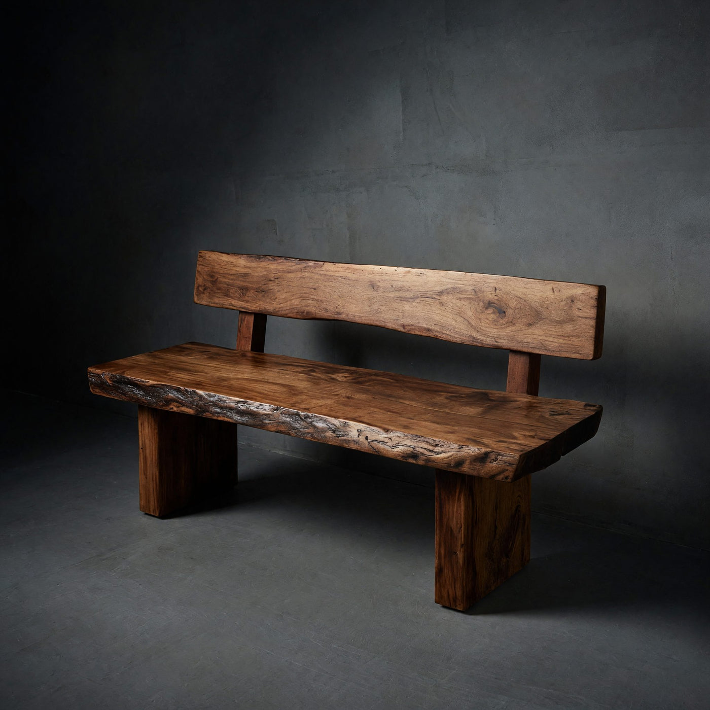 Solid Wood Outdoor Garden Bench Minimal
