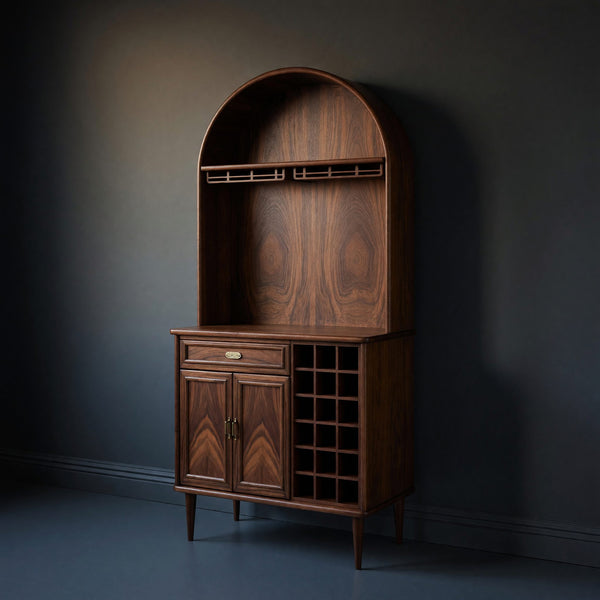 Solid Wood Bar Cabinet Wine With Storage Dining Room