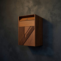 Solid Wood Mailbox Post Farmhouse Solid Sculpture Patio Yard Decoration