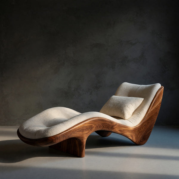 Solid Wood Sofa Natural Lounge Chair Reading Nook