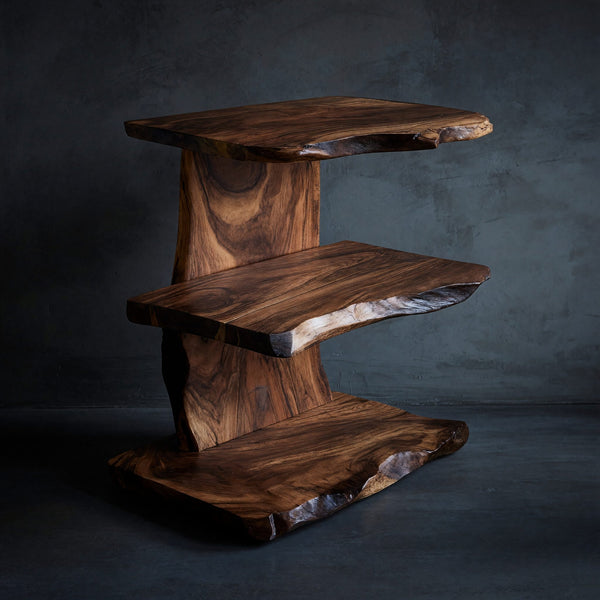 Solid Wood Standing Shelf Farmhouse Live Edge Housewarming Gift