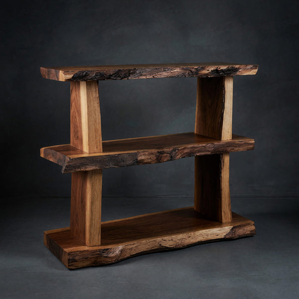 Solid Wood Standing Shelf Minimal Handmade Spice Kitchen Storage Counter