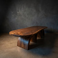 Scandinavian Live Edge Dining Table For Open Dining Area