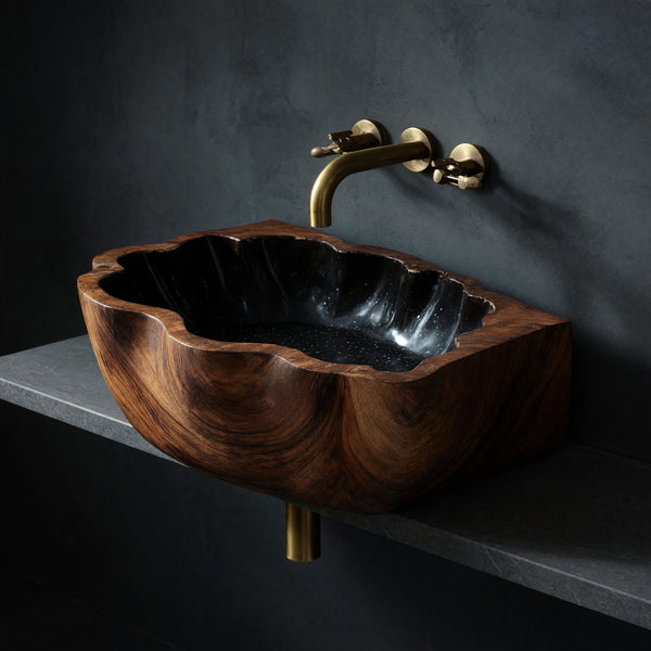 Solid Wood Sink Vanity Handcrafted Solid Modern Bathroom
