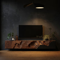 Ridge-Carved Front Media Console, Made to Order