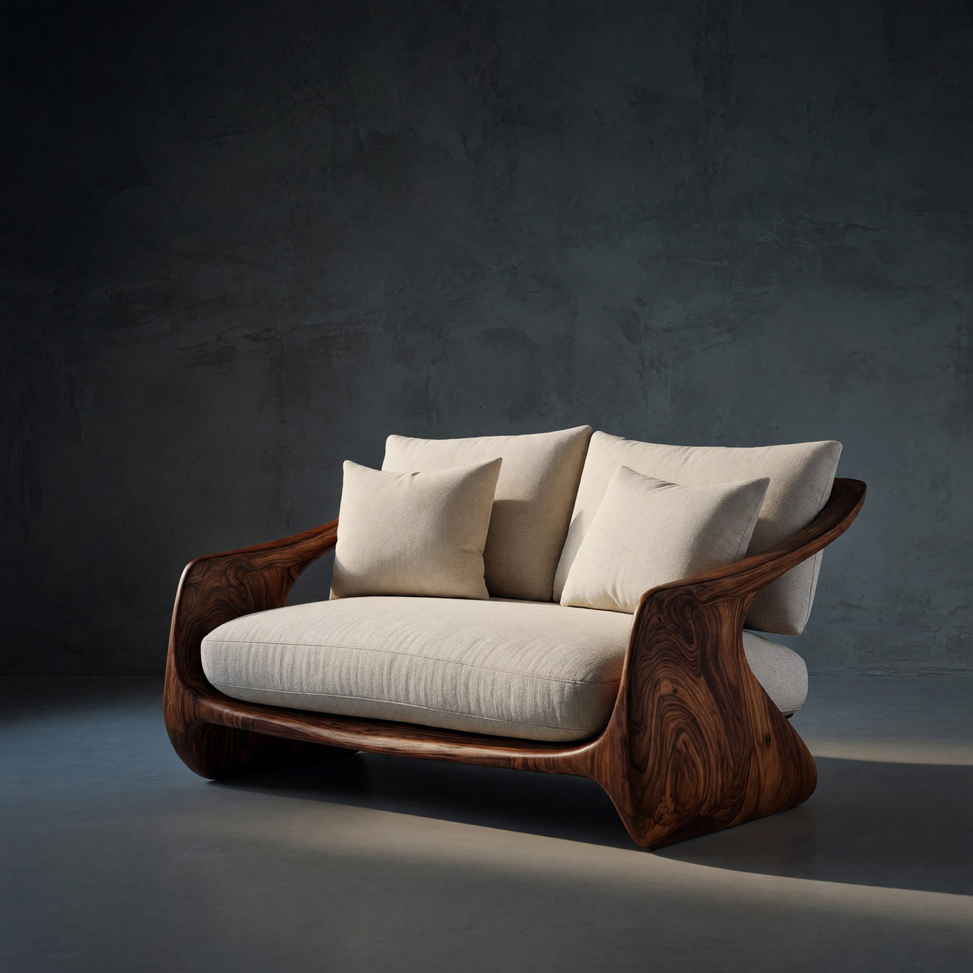 Solid Wood Sofa Natural Modern Minimalist Home