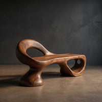 Minimalist Spiral Sculpted Bench For Garden Interior Space