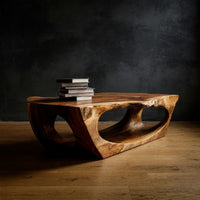 Carved Arch Coffee Table in One Continuous Slab Form