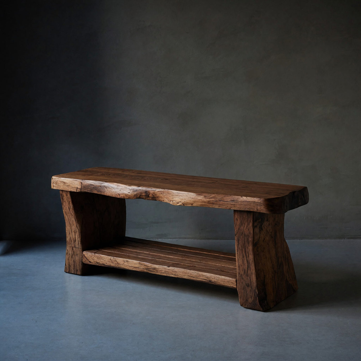 Solid Wood Teak Shower Bench Spa With Storage Shelf Bathroom