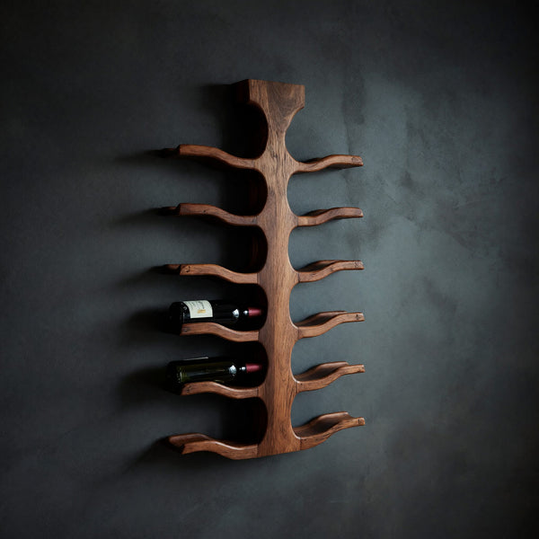 Solid Wood Wine Rack Wall Mounted Bar Storage