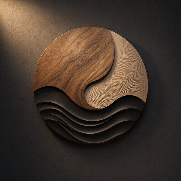 Scandinavian Abstract Wall Decor For Modern Farmhouse Interior