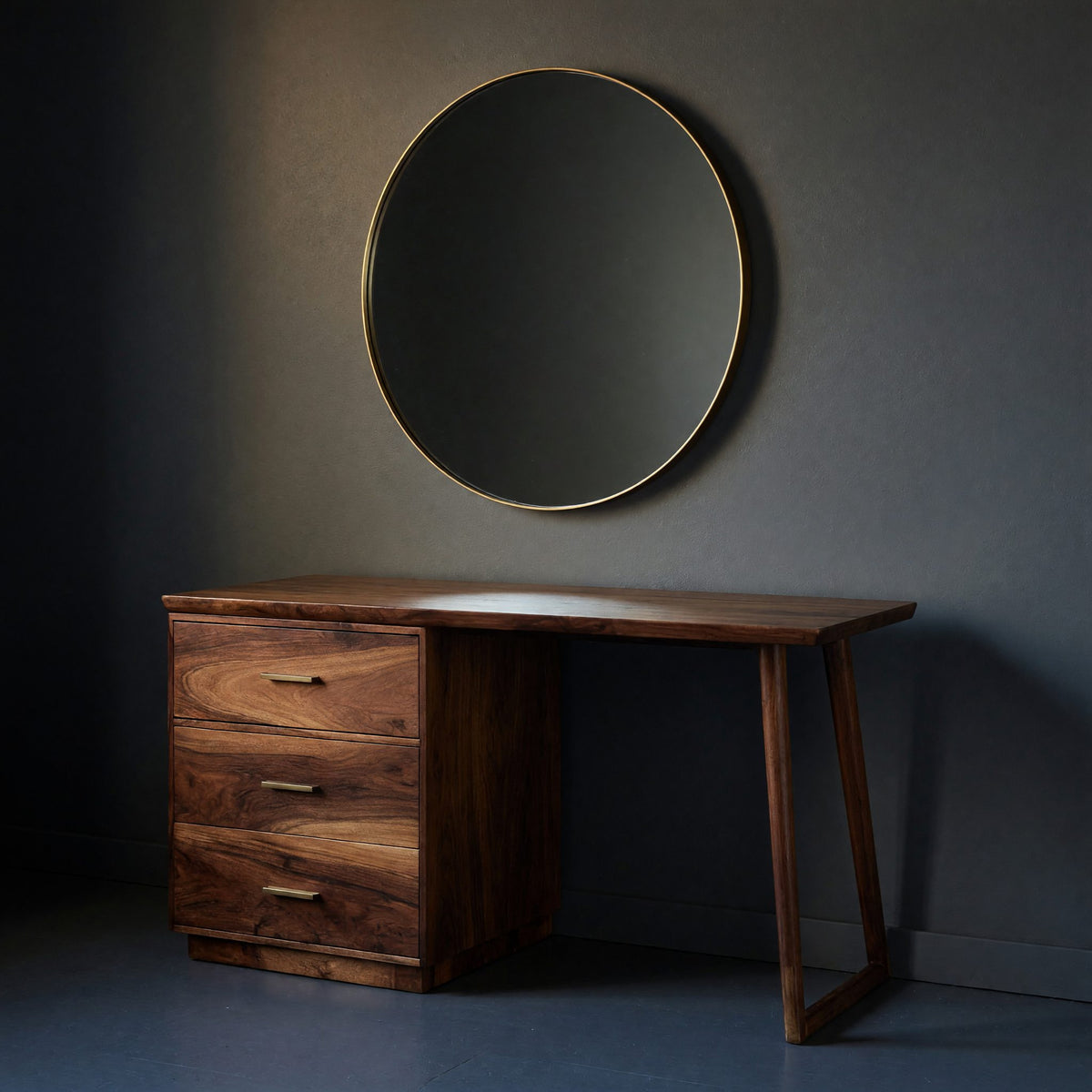Solid Wood Dressing Table Makeup Vanity Desk Studio Apartment Beauty Space