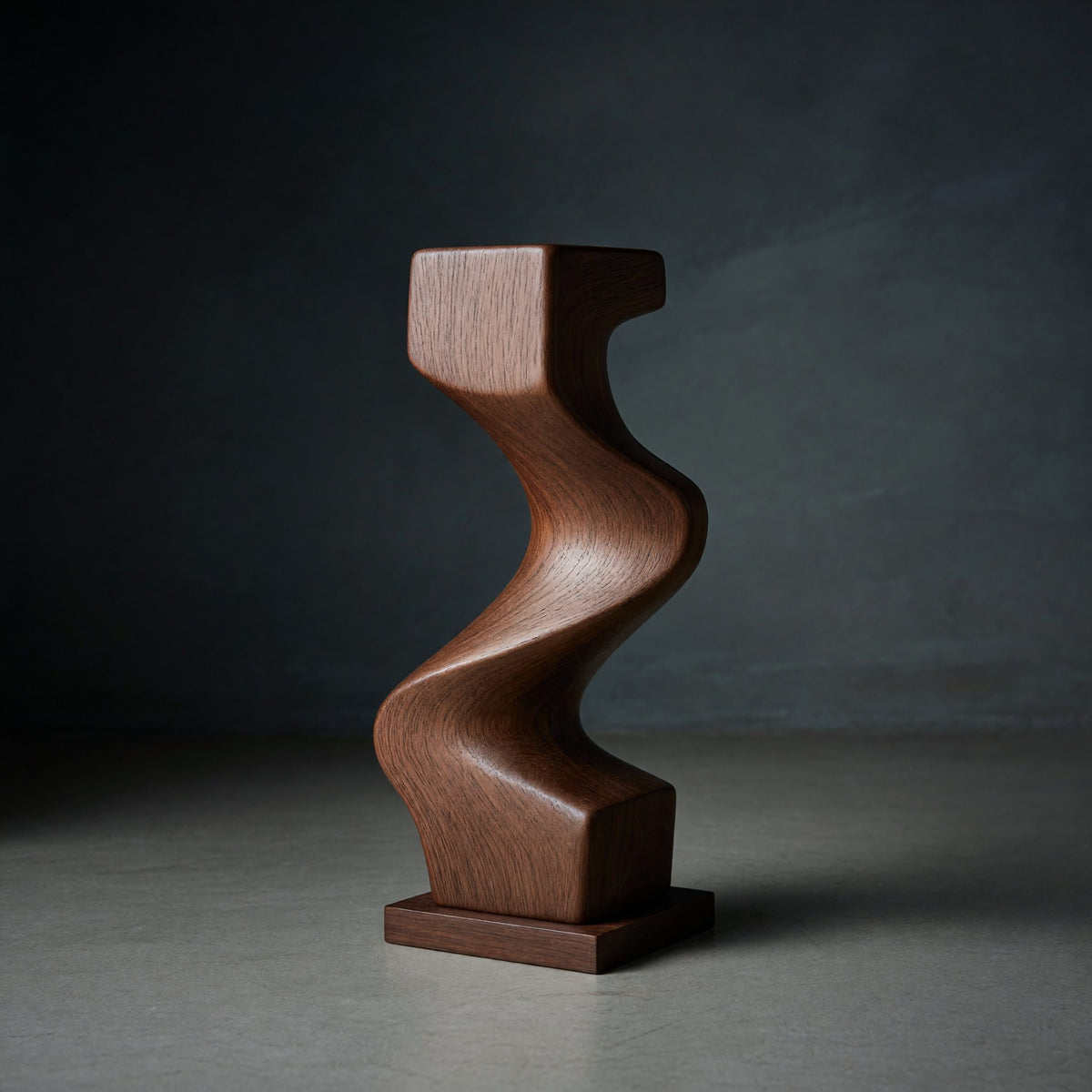 Solid Wood Sculpture Wall Art Mid Century Abstract