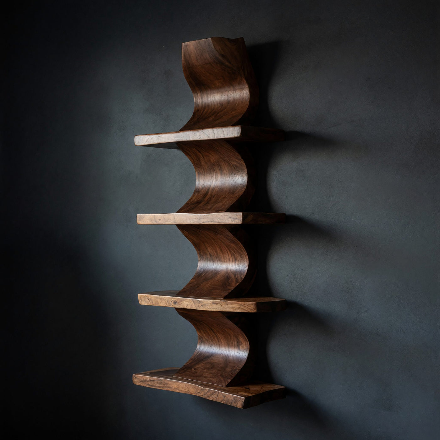 Solid Wood Wall Mounted Shelf Study Room Book Display