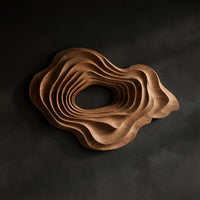 Wood Grain Turned Into Ripples, an Organic Wall Sculpture — view 1