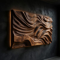 Windswept Ridge Wall Panel for a Dark Modern Lounge — view 1