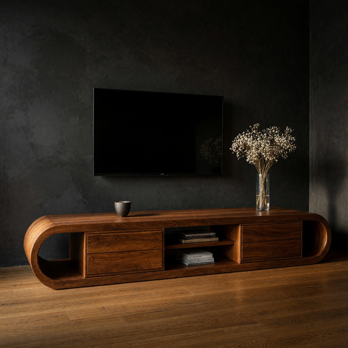 The Same Tree Runs Both Ends of This TV Console