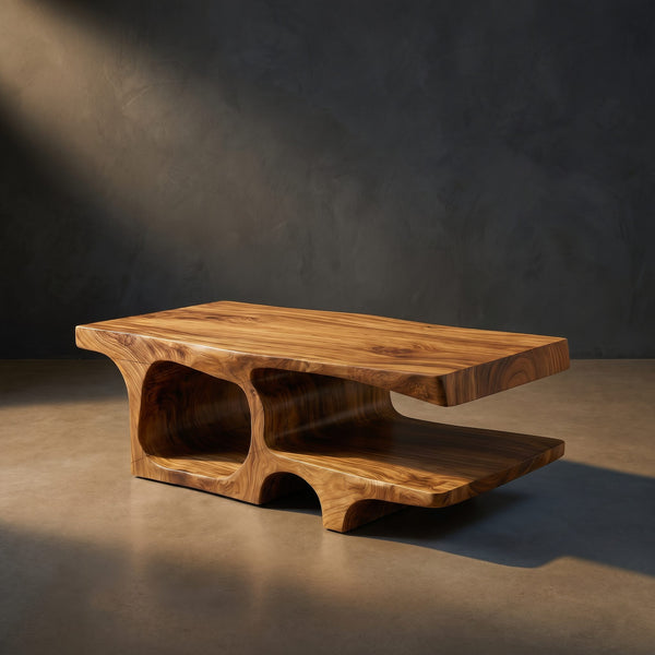 Coastal Wood Coffee Table For Beach House