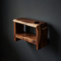 Solid Wood Sofa Arm Table Mid Century Side Living Room