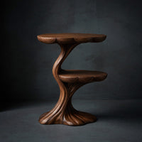 Solid Wood Nightstand Handcrafted Organic Branch Design Bedroom