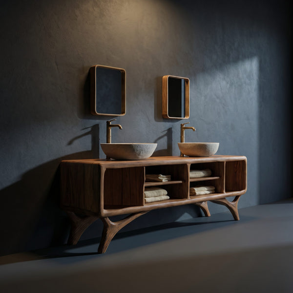 Solid Wood Bathroom Vanity Cabinet