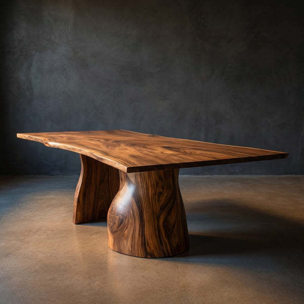 Mid Century Freeform Dining Table For Kitchen Dining Space