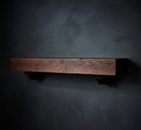 Solid Wood Floating Fireplace Mantel Rustic Shelf Living Room, II
