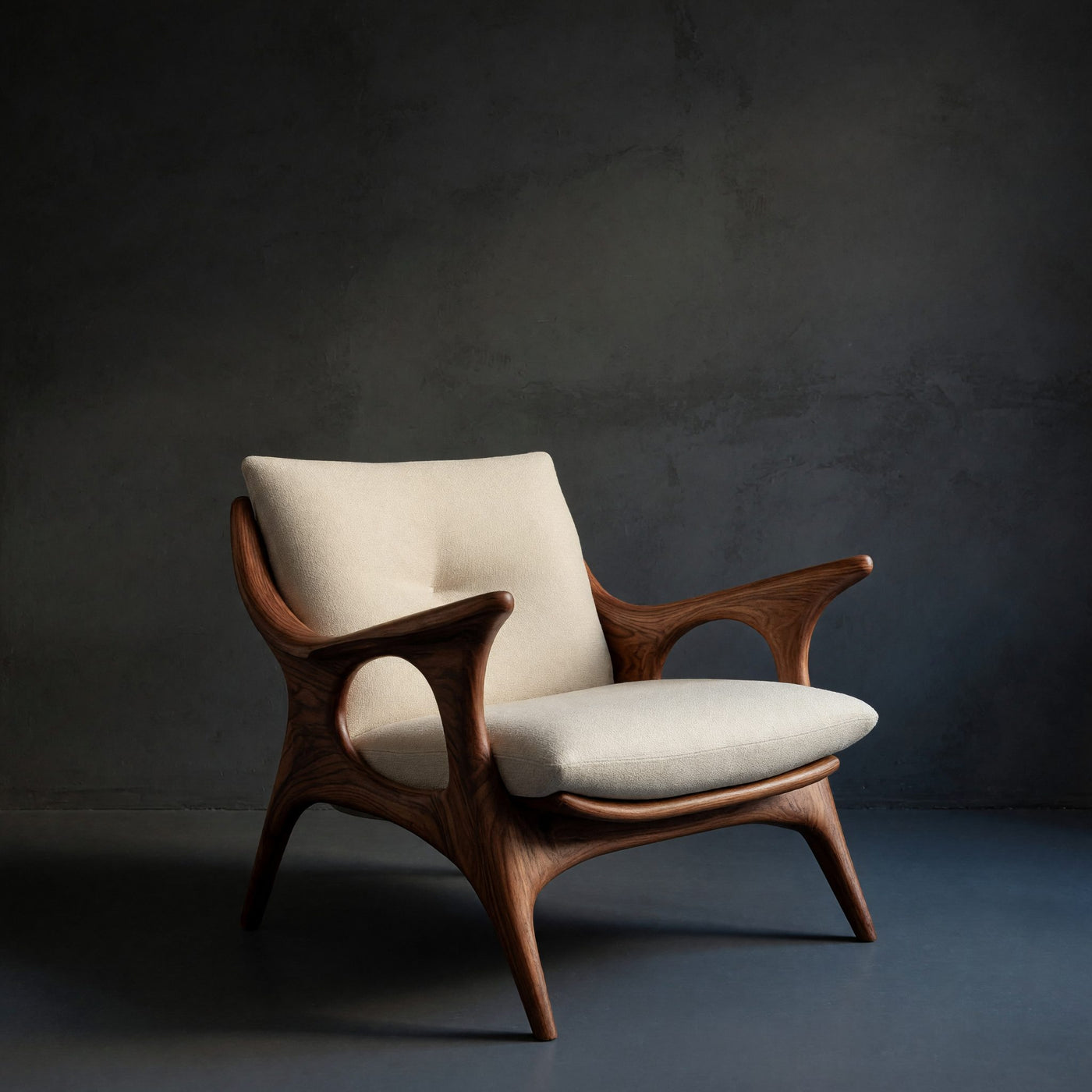 Solid Wood Chair Minimalist Lounge Living Room