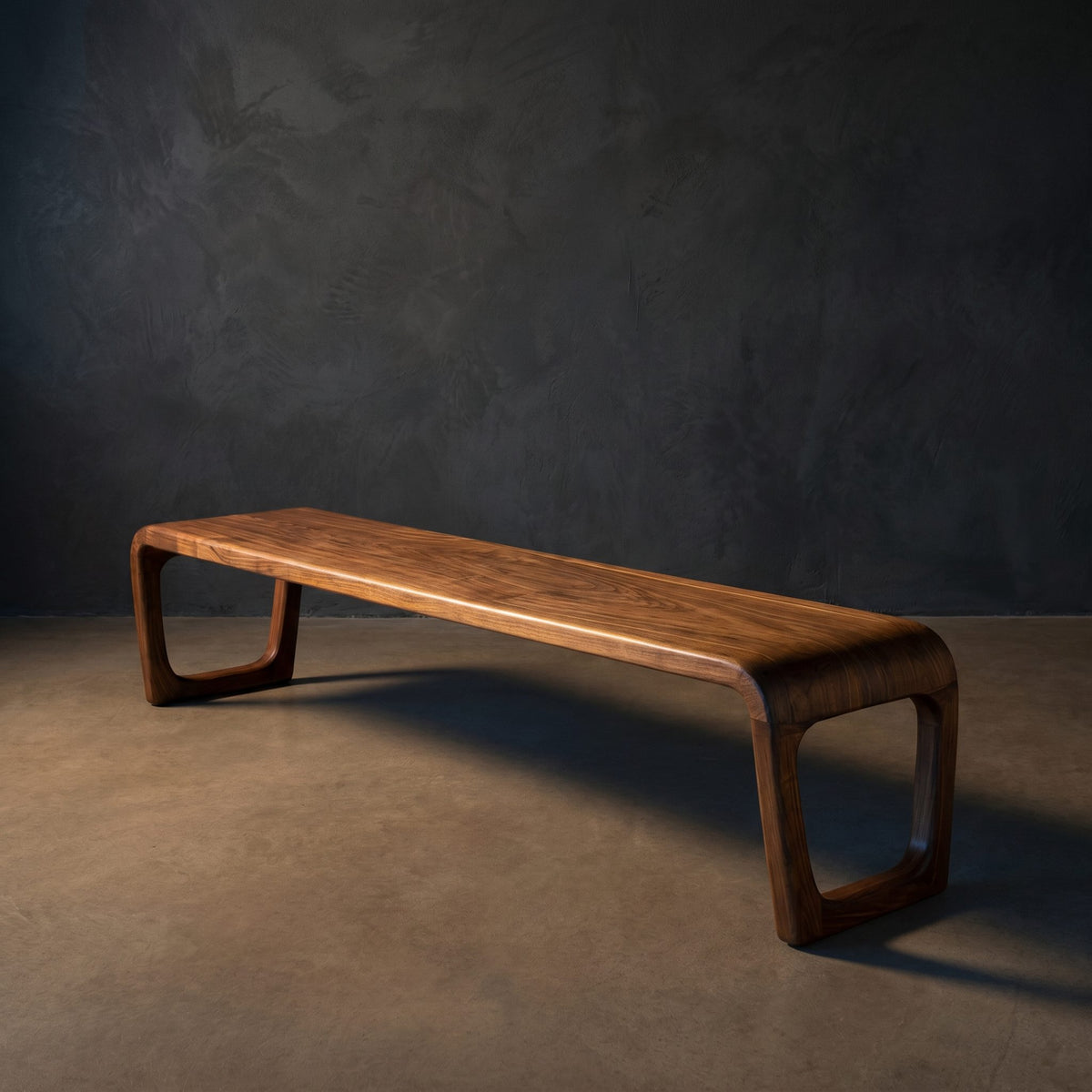 Elegant Sculptural Entryway Bench For Modern Hallway Seating