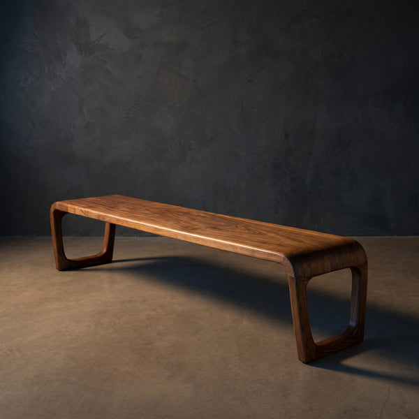 Elegant Sculptural Entryway Bench For Modern Hallway Seating