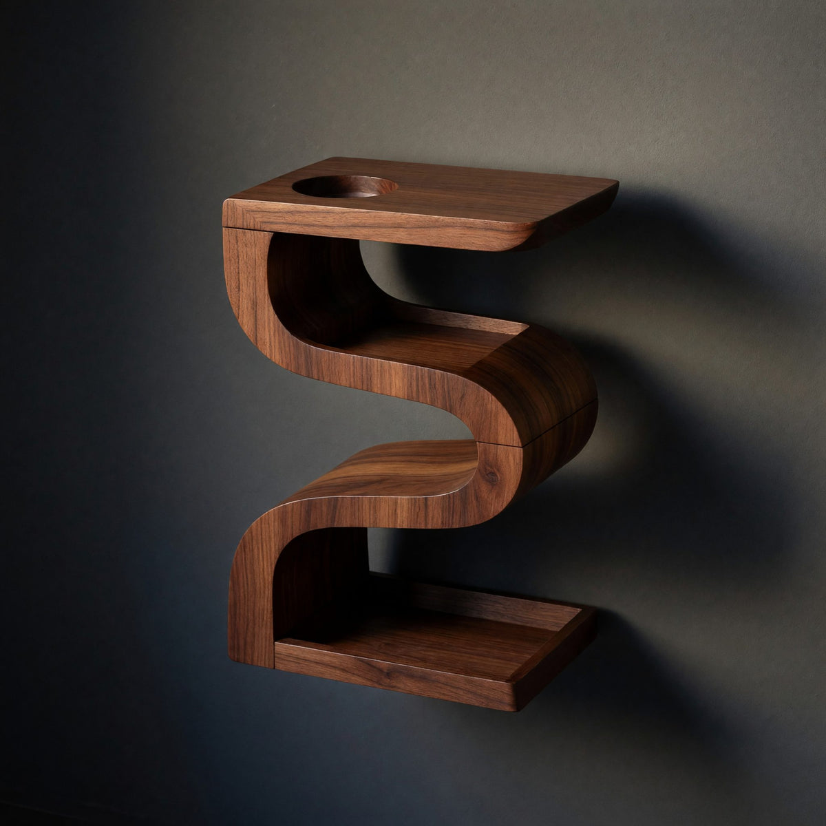 Minimalist Sculptural Side Table For Contemporary Living Space