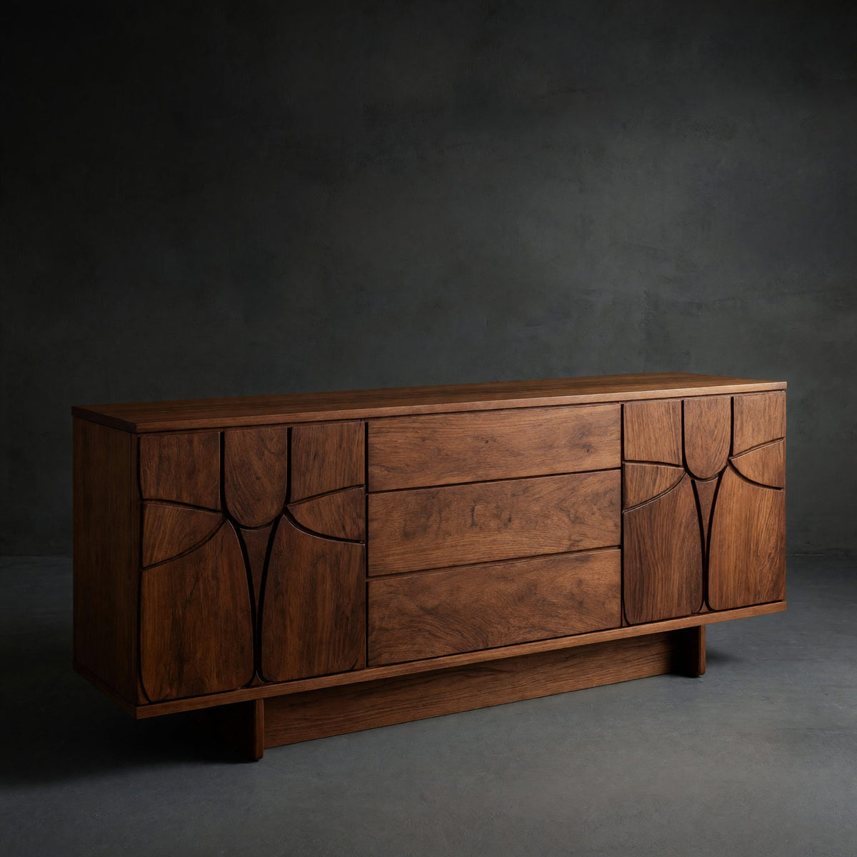 Solid Wood Sideboard Carved Living Room Dining