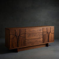 Solid Wood Sideboard Carved Living Room Dining