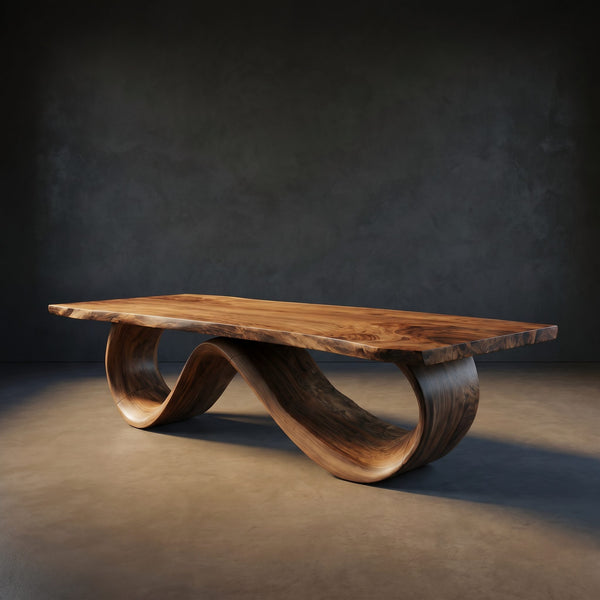 Contemporary Natural Edge Dining Table For Home Gathering