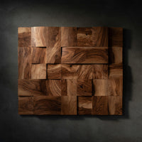 Solid Wood Headboard Mosaic Luxury Tropical Bedroom