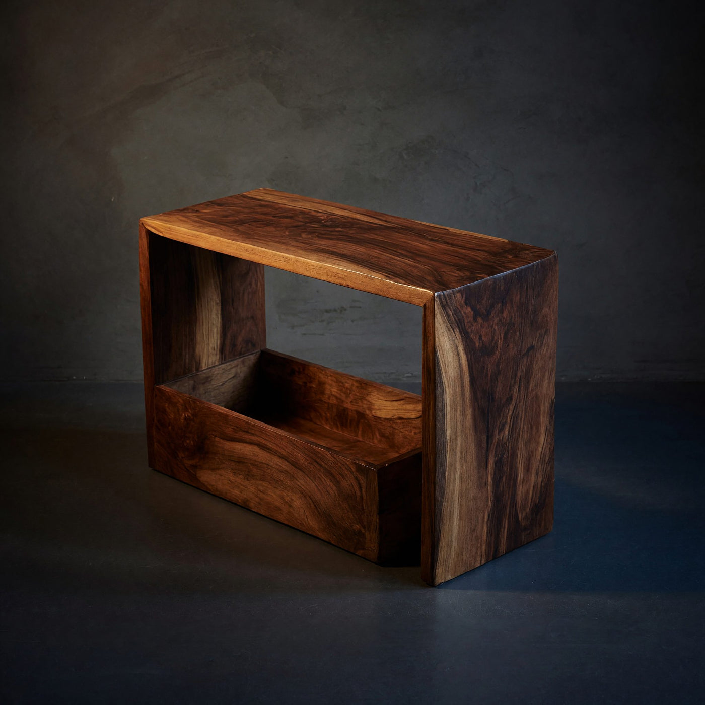 Solid Wood Sofa Arm Table Farmhouse Side Lounge Area