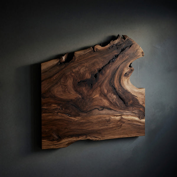 Solid Wood Headboard Natural Live Edge Contemporary Forest View Bedroom