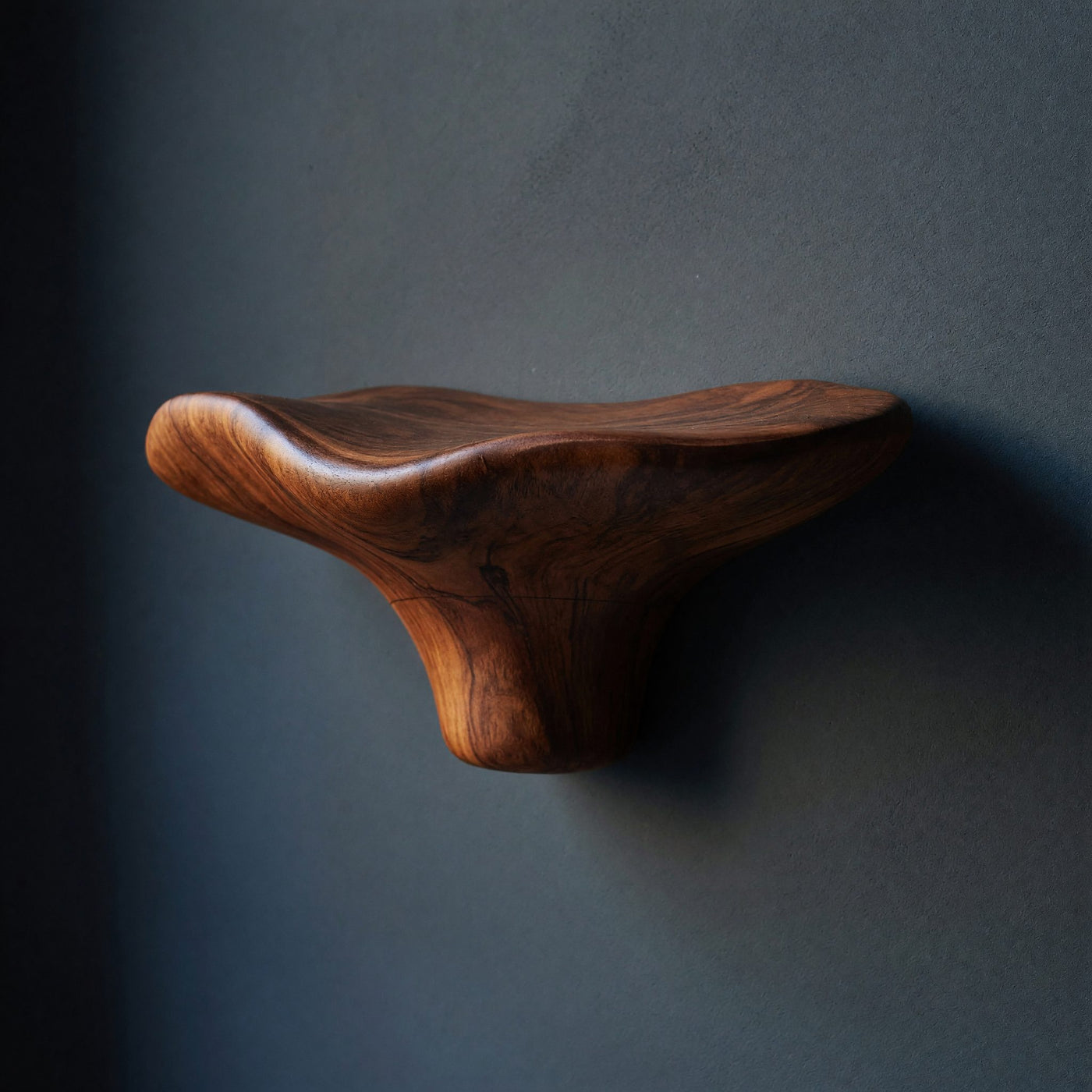 Solid Wood Mushroom Shelf Handcrafted Entryway