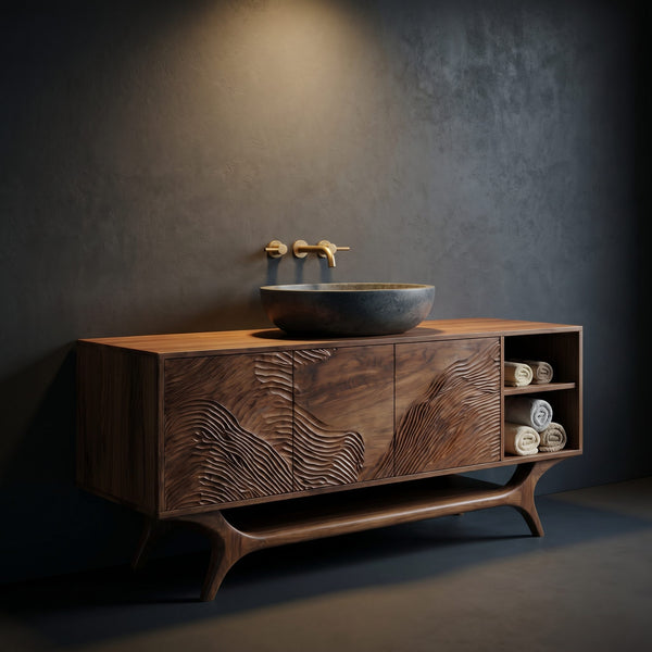 Solid Wood Bathroom Vanity, No. 78